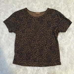 John Galt Cheetah Print Top